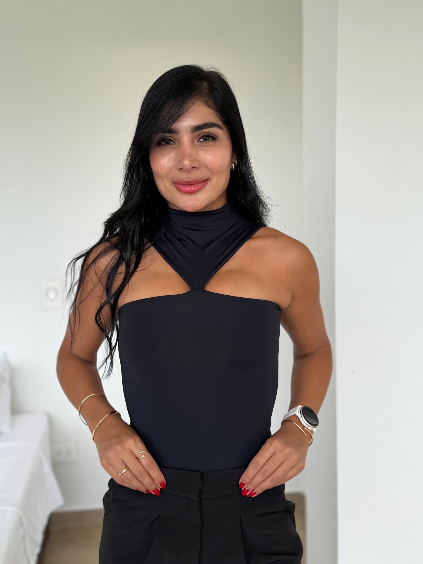 Body cuello diamante negro