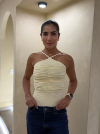 Body pico delgado recogido amarillo