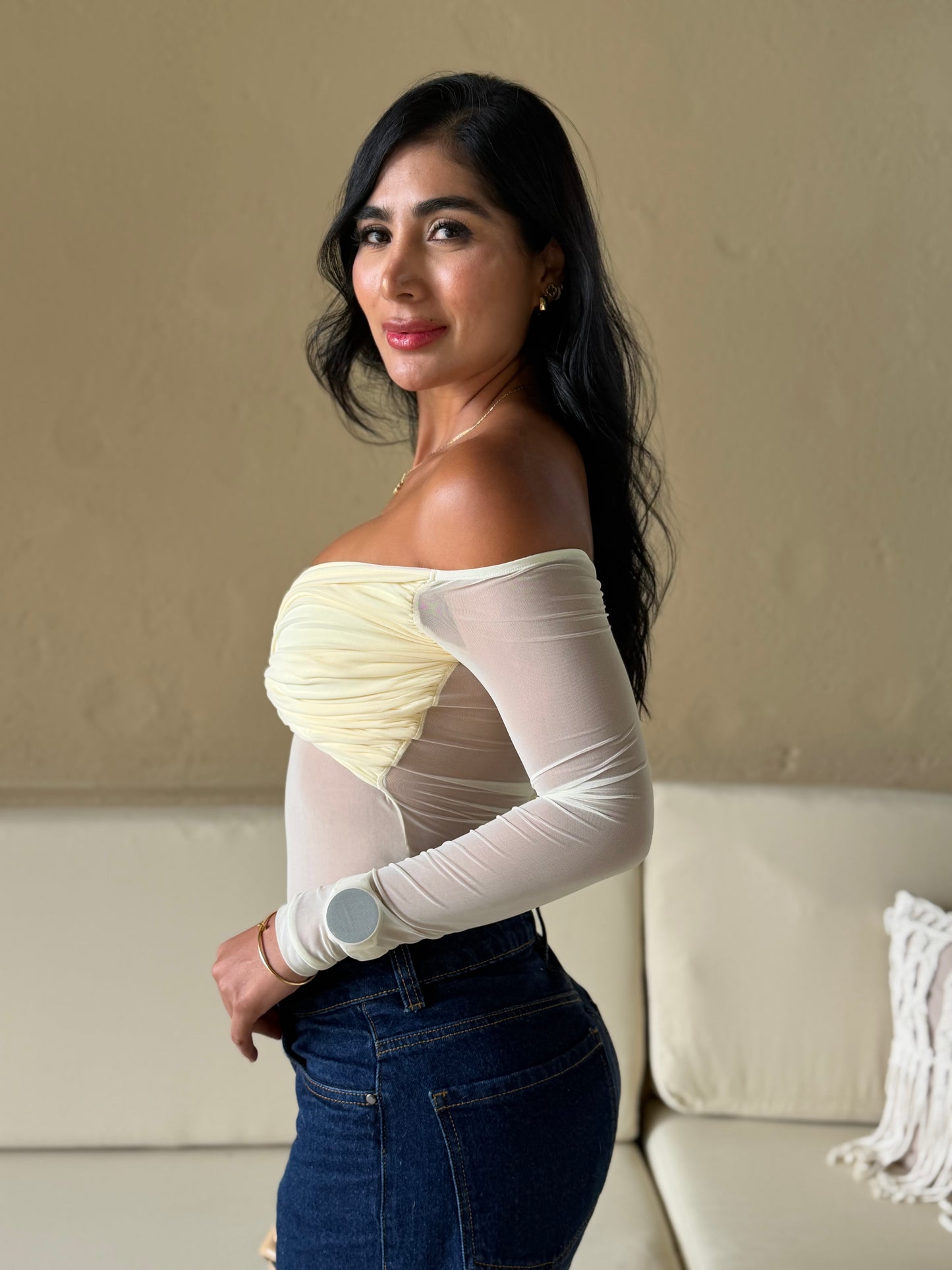 Body mallatex nudo amarillo