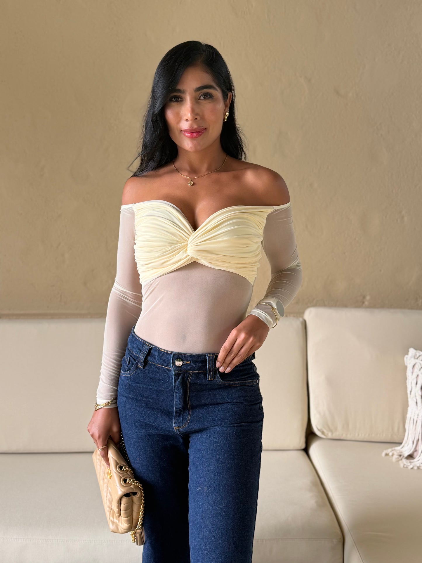 Body mallatex nudo amarillo