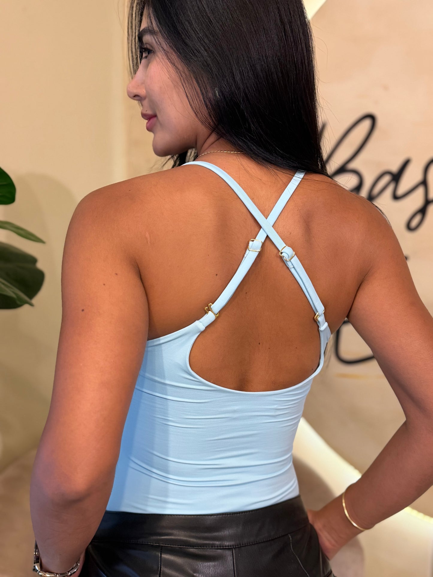 Body top invisible azul bebé