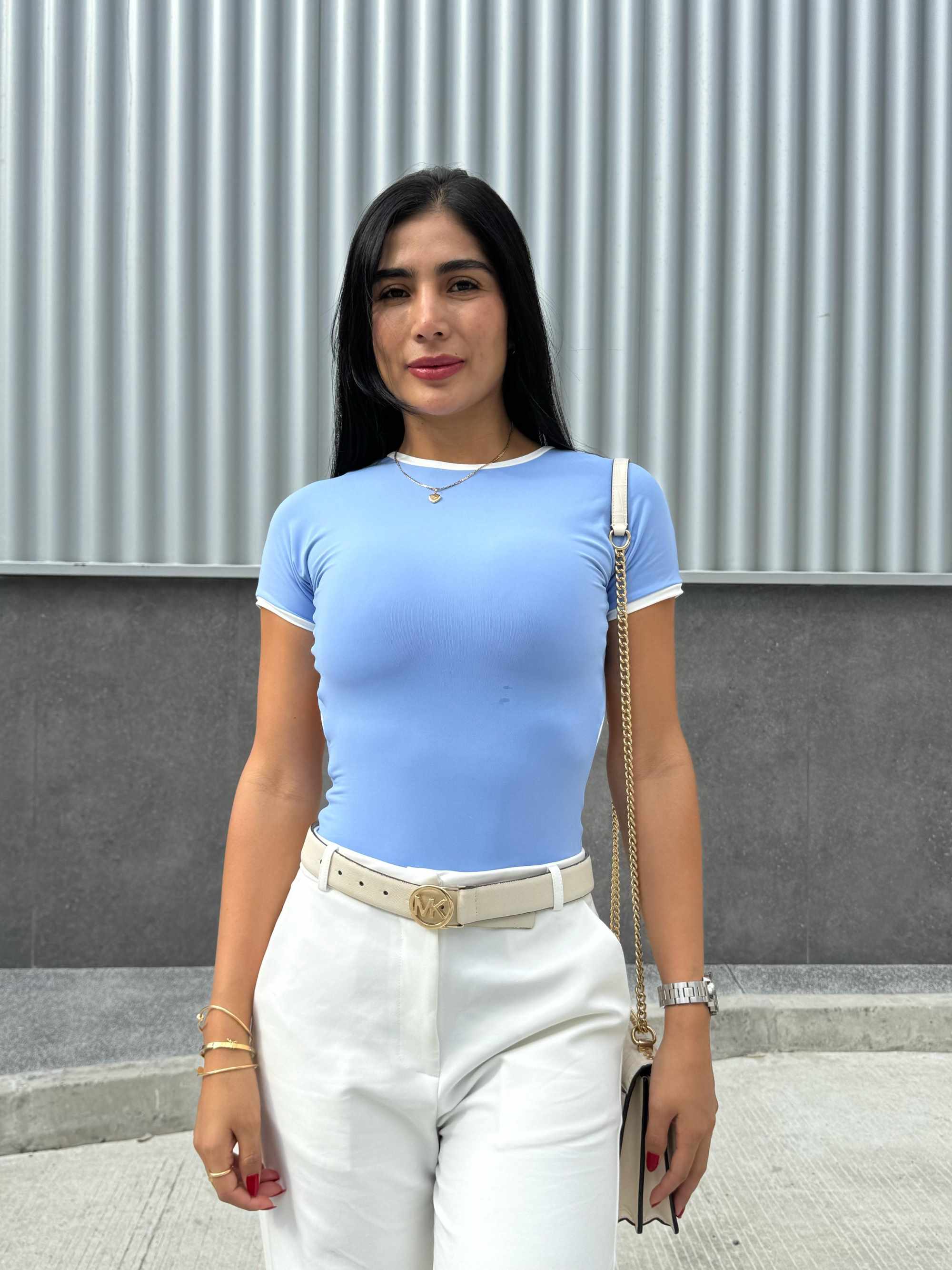 BODY BLOQUES CAMISETA AZUL HORTENSIA