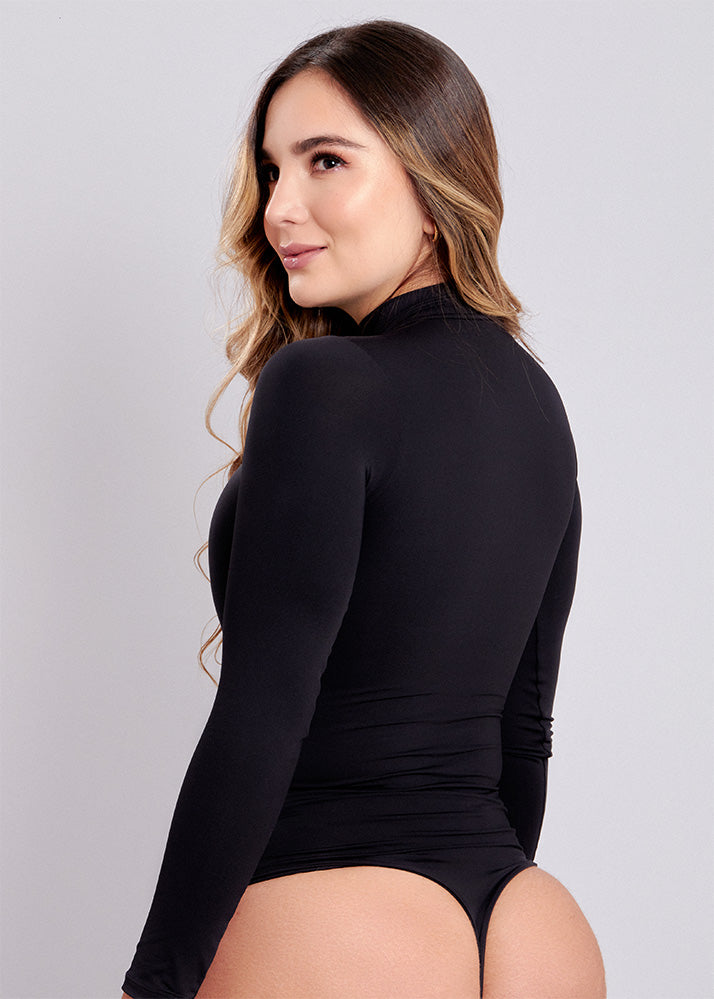 Body Cuello Tortuga Manga Larga Negro