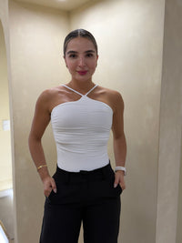 Body pico delgado recogido blanco