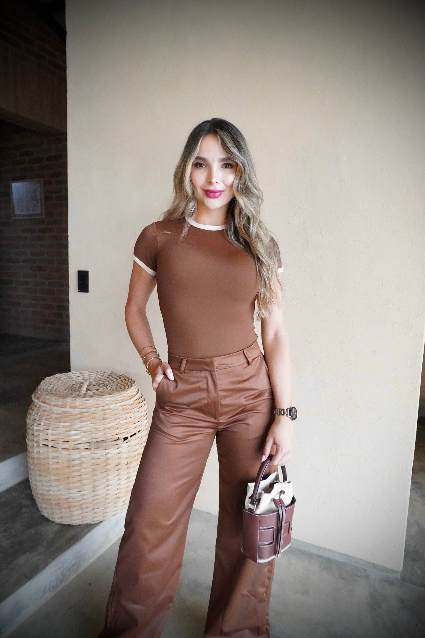 Bloques camiseta cafe