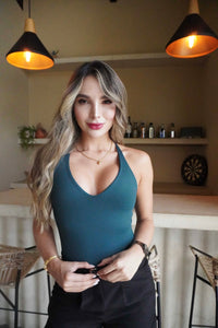 Body top interno invisible verde petroleo