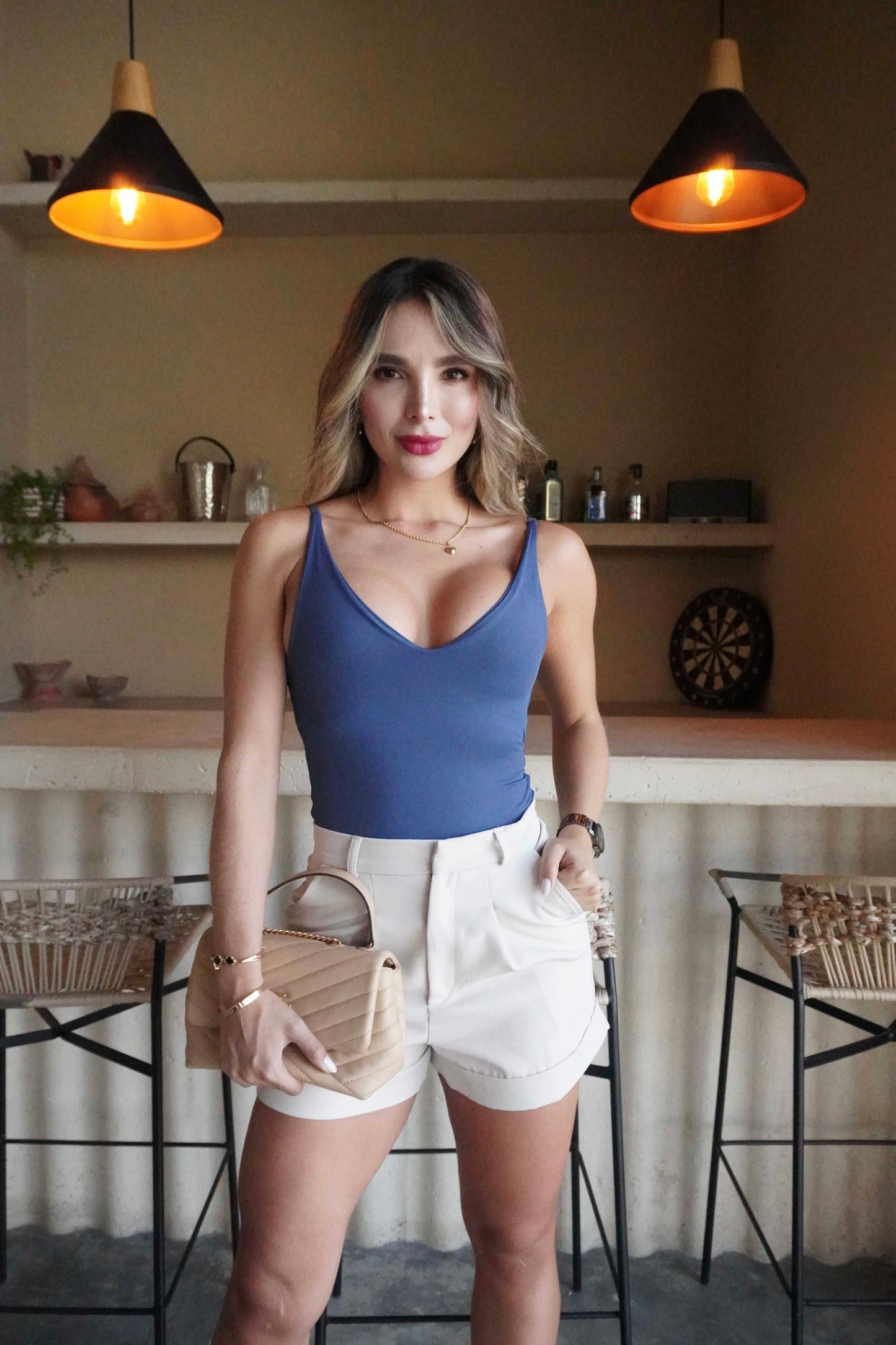 Body top invisible azul noche