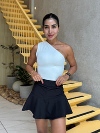 Body hombro recogido blanco