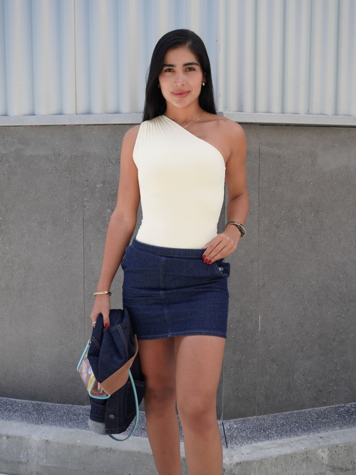 Body hombro recogido amarillo pastel
