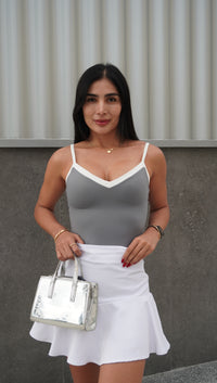 Body bloques tiras gris