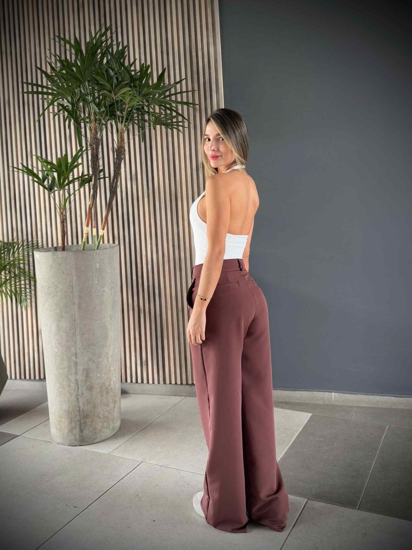 Pantalón Clásico Terracota