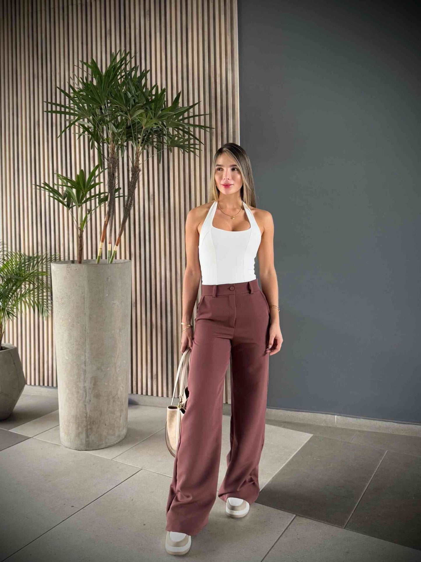Pantalón Clásico Terracota