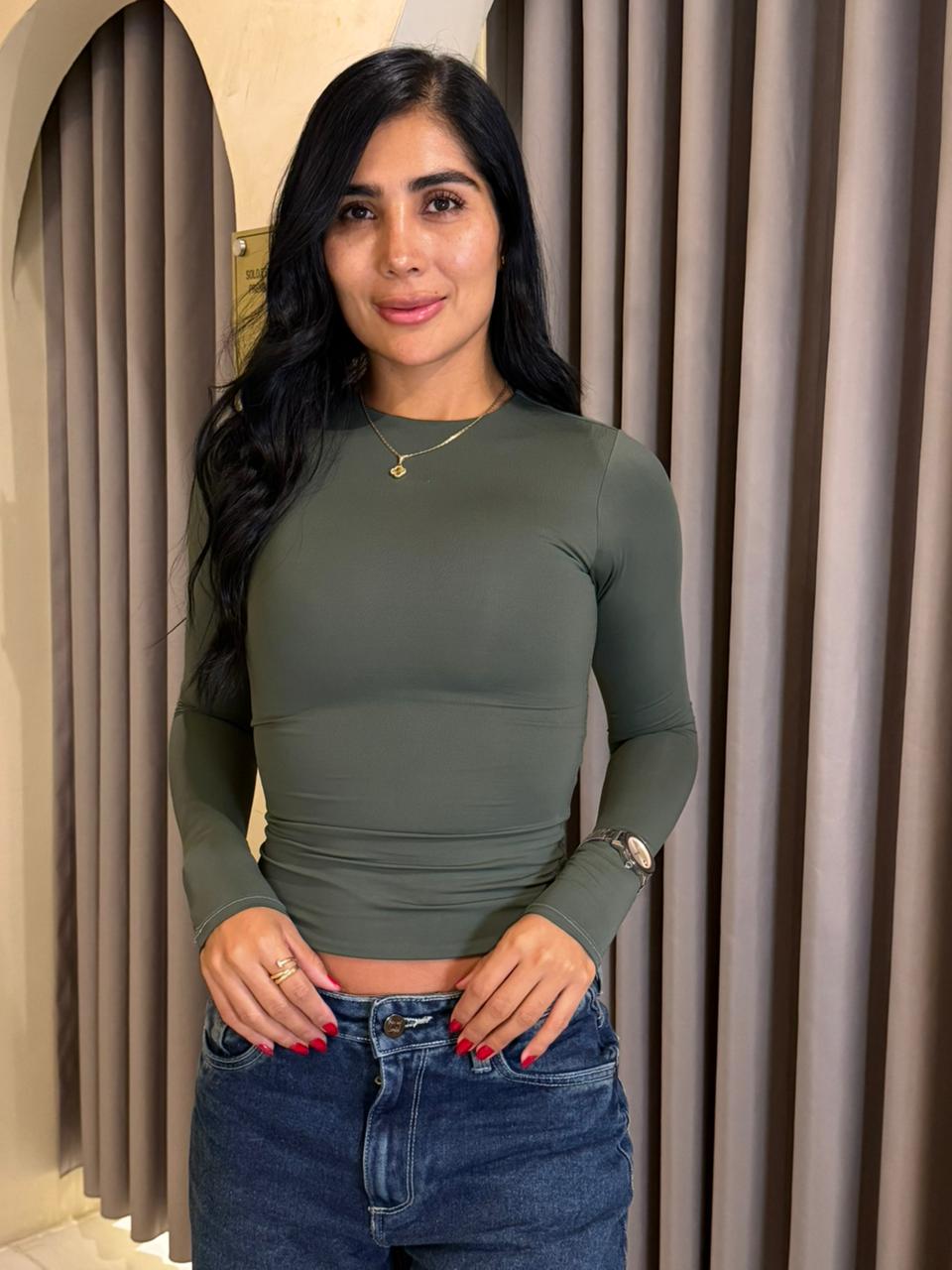 Blusa manga larga