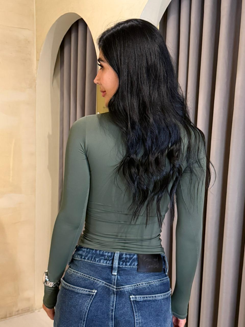 Blusa manga larga