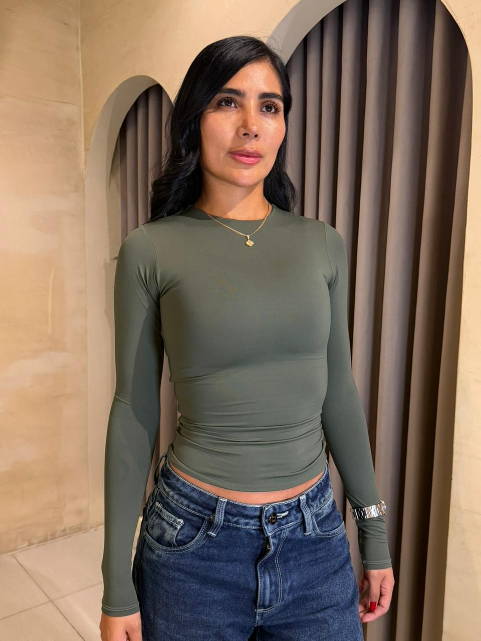 Blusa manga larga