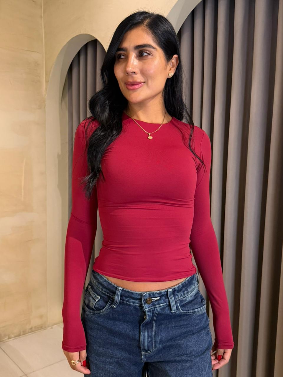 Blusa manga larga