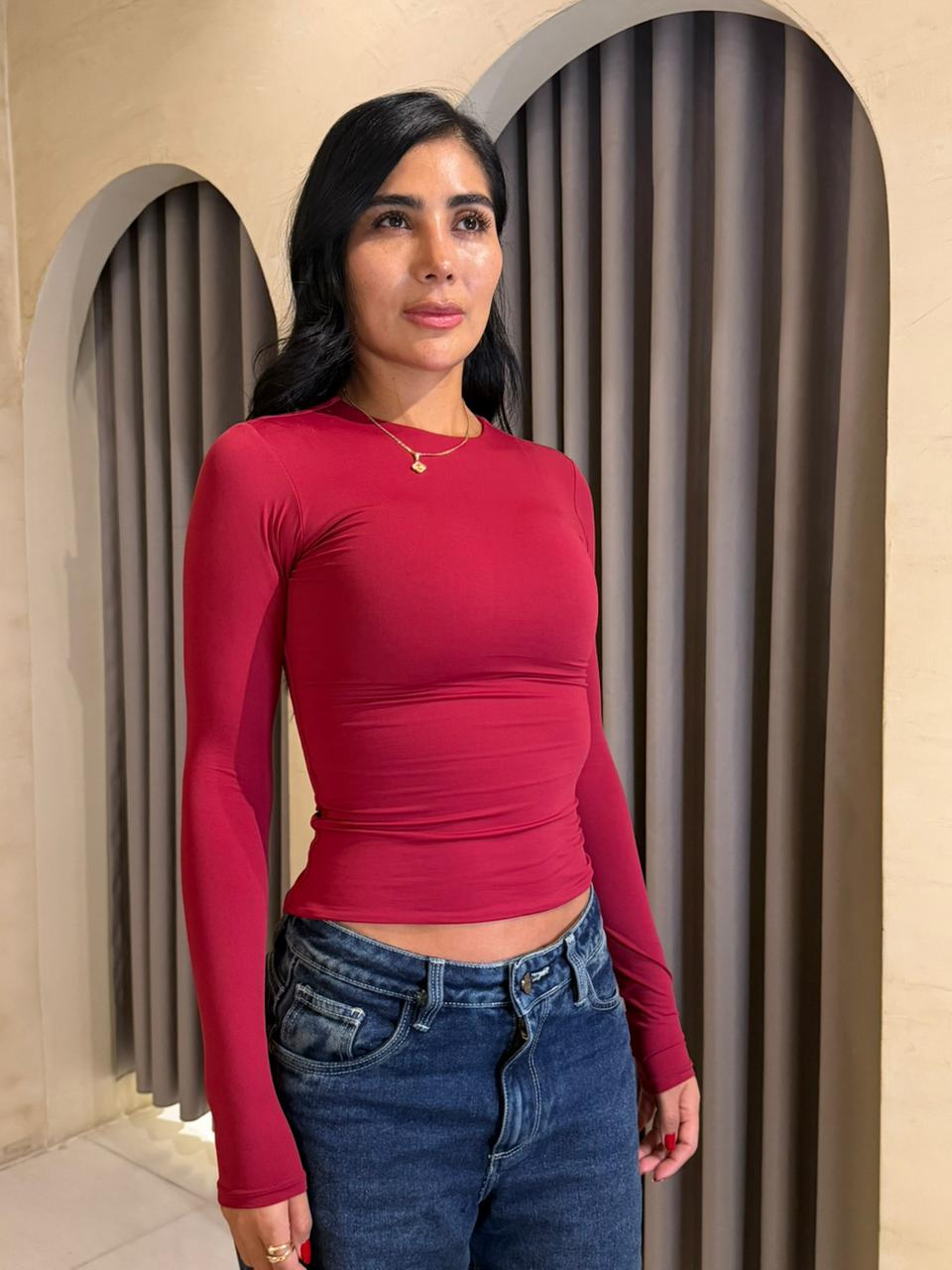 Blusa manga larga
