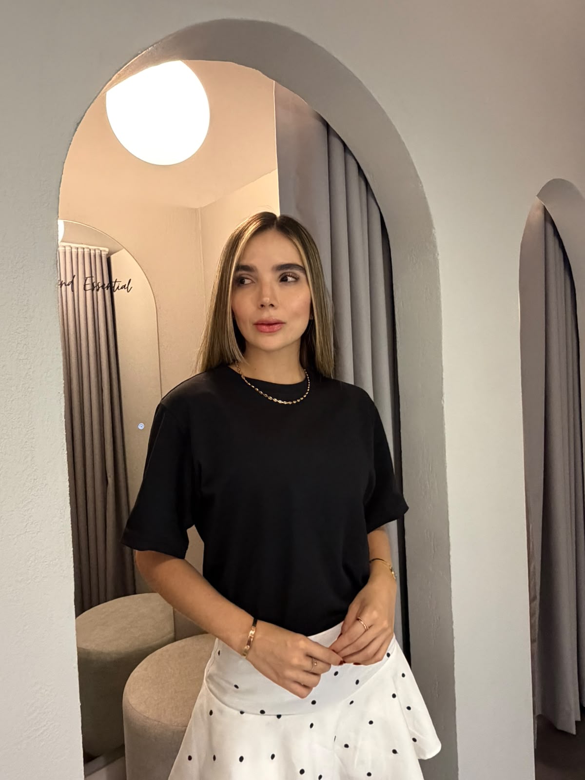Camiseta Algodón Oversize Negra