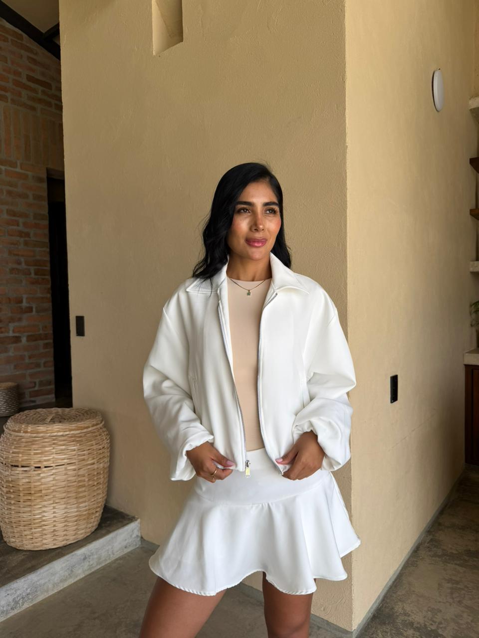 Falda boleros blanca
